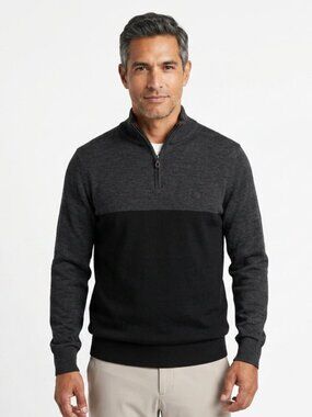 Mizuno WindLite Flex 1/4 Zip Golf Pullover Mens M Charcoal Grey Windproof Mock